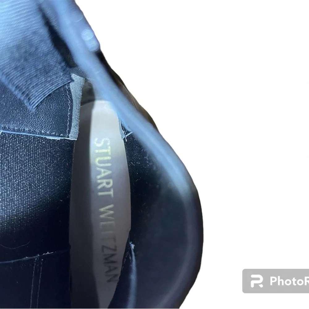 Stuart Weitzman Norah Chelsea Black Leather Boots